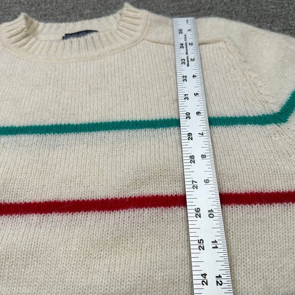Vintage Lands' End Striped Wool Crewneck Sweater Womens Size Large - Picture 6 of 7